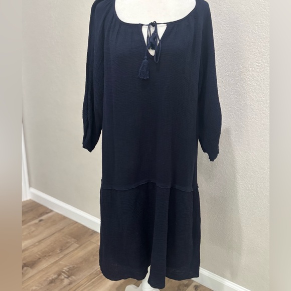 🆕 3 Dot. Dress Lined Navy Blue - Picture 1 of 8